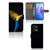 OPPO Reno8 Pro | Telefoonhoesje | Met pasjeshouder | Papegaai