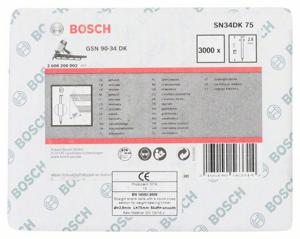 Bosch Accessoires D-kopstripnagel SN34DK 75 2,8 mm, 75 mm, blank, glad 3000st - 2608200002