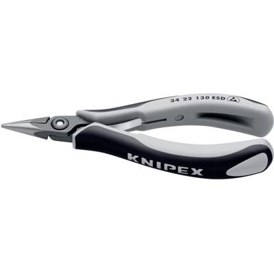 Knipex 34 22 130 ESD Platte rondbektang ESD Recht Chroom-vanadium kogellagerstaal 135 mm