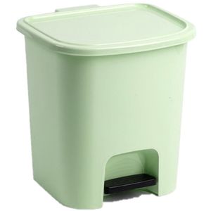 Mintgroene afvalemmers/vuilnisemmers/pedaalemmers 7.5 liter met deksel en pedaal