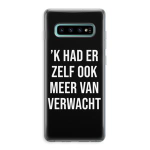 Meer verwacht  - Zwart: Samsung Galaxy S10 Plus Transparant Hoesje