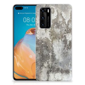 Huawei P40 TPU Siliconen Hoesje Beton Print