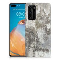 Huawei P40 TPU Siliconen Hoesje Beton Print - thumbnail