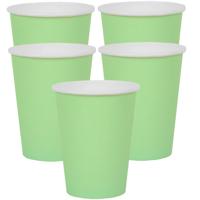 Santex feest/verjaardag bekertjes - 30x stuks - karton - mintgroen - 270 ml Santex feest/verjaardag bekertjes - 30x stuks - karton - mintgroen - 270 ml