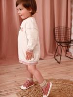 Jurk van fleece met siermotief baby gemêleerd beige Jurk van fleece met siermotief baby gemêleerd beige