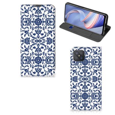 OPPO Reno4 Z 5G Smart Cover Flower Blue