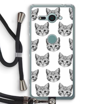 Kitten: Sony Xperia XZ2 Compact Transparant Hoesje met koord