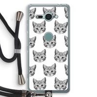 Kitten: Sony Xperia XZ2 Compact Transparant Hoesje met koord