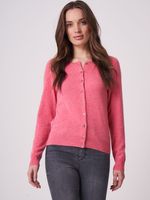 Basic fijngebreid vest met ronde hals van biologisch cashmere