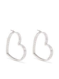 Swarovski boucles d'oreilles Matrix cœur - Argent