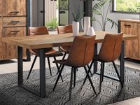 Eettafel LIEZE 170 cm tropix hout met U-poten