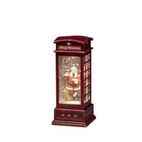 LED kerstlantaarn telefooncel met kerstman - Konstsmide