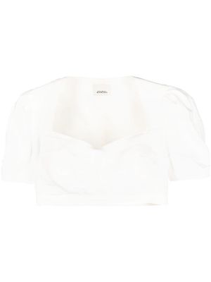 MARANT ÉTOILE haut Fania à manches bouffantes - Blanc