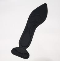 2 paar 8D Pad inserts hiel post terug ademend anti-slip voor hoge hak schoen inlegzool (spitse zwart)