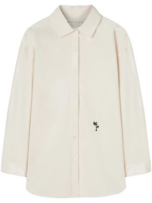 Palm Angels chemise en popeline à motif palmiers brodé - Tons neutres