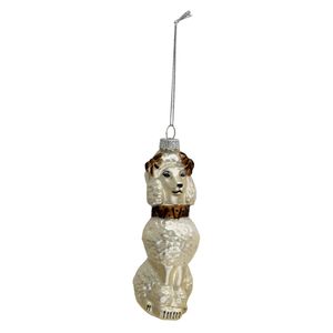 Clayre & Eef Kerstbal hond 5*5*14 cm 6GL3362