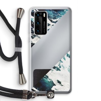 Golven: Huawei P40 Transparant Hoesje met koord