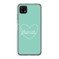 Friends heart pastel: Samsung Galaxy A22 5G Transparant Hoesje