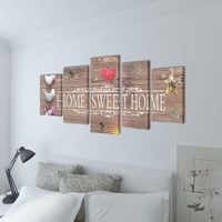 Canvas muurdruk print set home sweet home 100 x 50 cm - thumbnail