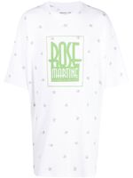 Martine Rose t-shirt mi-long à logo imprimé - Blanc