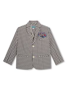 Kenzo Kids blazer à logo brodé - Tons neutres