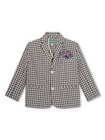 Kenzo Kids blazer à logo brodé - Tons neutres