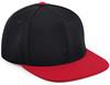 Beechfield CB661 Original Flat Peak 6 Panel Snapback Cap - Black/Classic Red - One Size