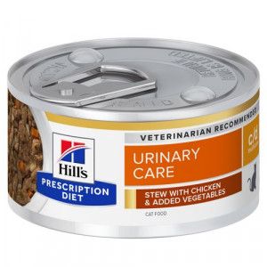 Hill&apos;s Prescription Diet C/D Multicare Urinary Care stoofpotje kat met kip & groenten blik 2 trays (48 x 82 g)