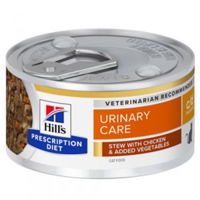 Hill&apos;s Prescription Diet C/D Multicare Urinary Care stoofpotje voor kat met kip & groenten blik 1 tray (24 x 82 g)