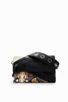 Middelgrote schoudertas met patch - BLACK - U