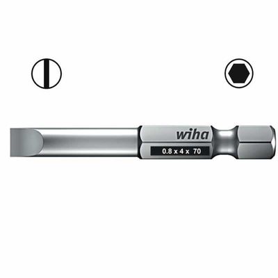 Schroefbit plat 70mm 4 x 0.8 mm voor schroeven van inbouwdozen elektra