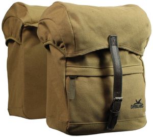 Greenlands dubbele fietstas travel bag 40 liter 30 x 37 x 17 cm zandkleur
