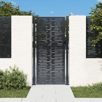 Poort 105x205 cm met vierkant staal antracietkleurig