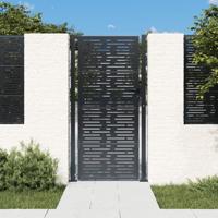 Poort 105x205 cm met vierkant staal antracietkleurig
