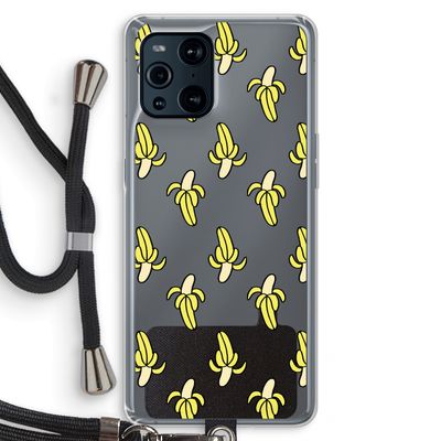 Bananas: Oppo Find X3 Transparant Hoesje met koord