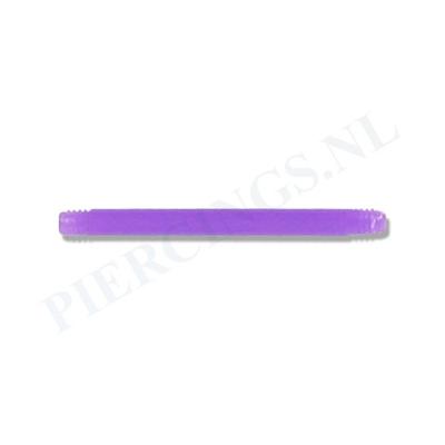 Staafje barbell flexibel acryl 16 mm paars