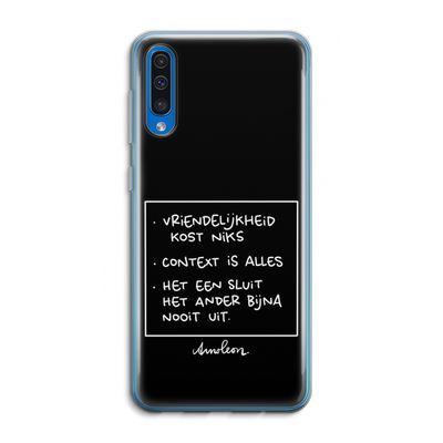 Mijn Motto's: Samsung Galaxy A50 Transparant Hoesje