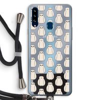 Uilen: Samsung Galaxy A20s Transparant Hoesje met koord Uilen: Samsung Galaxy A20s Transparant Hoesje met koord