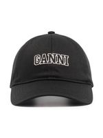 GANNI casquette à logo brodé - Noir - thumbnail