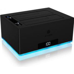 Icy Box IB-127CL-U3 basisstation voor opslagstations Zwart
