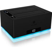 Icy Box IB-127CL-U3 basisstation voor opslagstations Zwart - thumbnail
