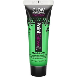 Face/Body paint - neon groen/glow in the dark - 10 ml - schmink/make-up - waterbasis   -