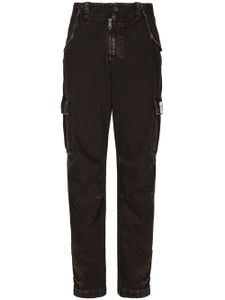 Dolce & Gabbana pantalon en coton à poches cargo - Noir