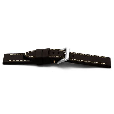Horlogeband Universeel H353 Leder Bruin 22mm