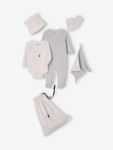 Geboorteset 6 items baby grijsblauw