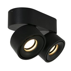 Steinhauer Strakke opbouwspotFez Black 2-lichts zwart - 2674ZW