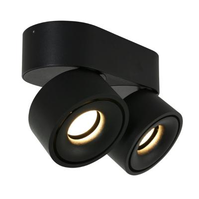 Steinhauer Strakke opbouwspotFez Black 2-lichts zwart - 2674ZW