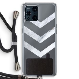 Marmeren pijlen: Oppo Find X3 Pro Transparant Hoesje met koord