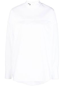 Plan C blouse en coton à manches longues - Blanc