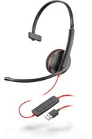 POLY Blackwire C3210 Headset Bedraad Hoofdband Kantoor/callcenter USB Type-A Zwart - thumbnail